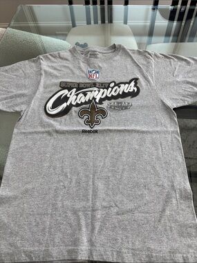Reebok Gray New Orleans Saints Super Bowl XLIV Champions T-Shirt